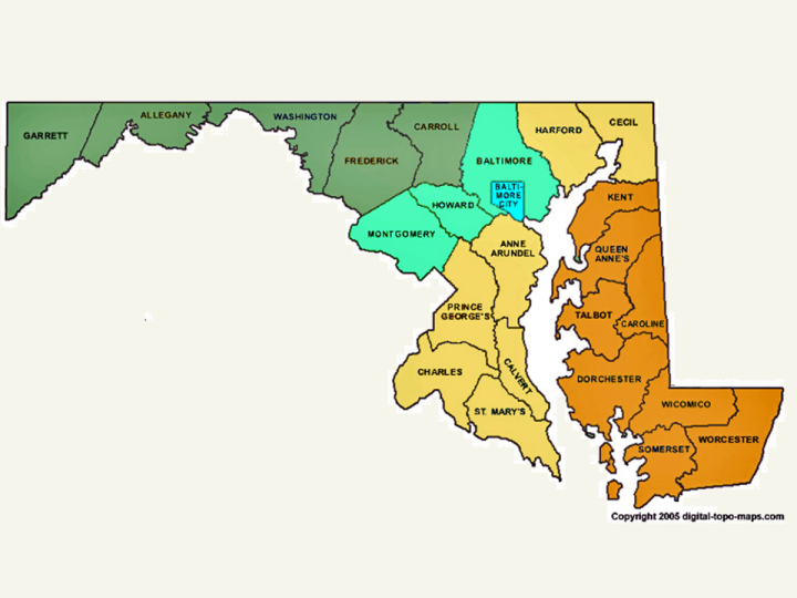 Maryland County Map